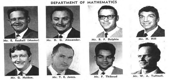 Maths Department 1970