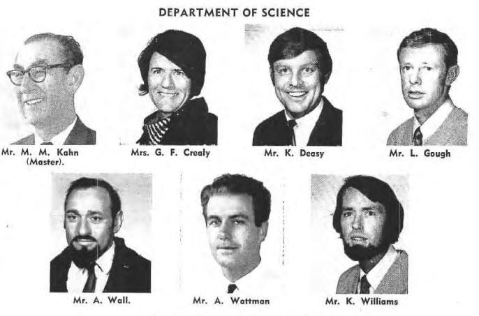 Science Department 1970