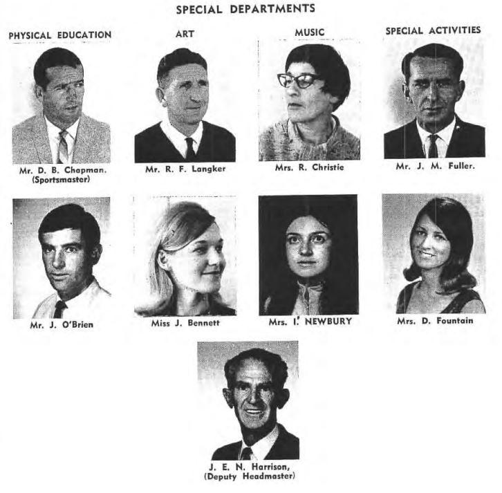 Special Departments 1970