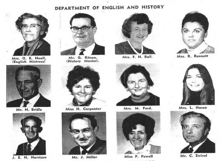 English and History Department 1970