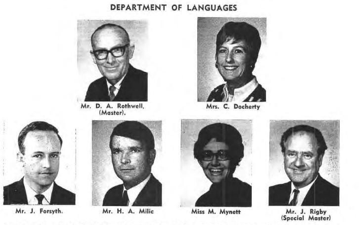 Languages Department 1970