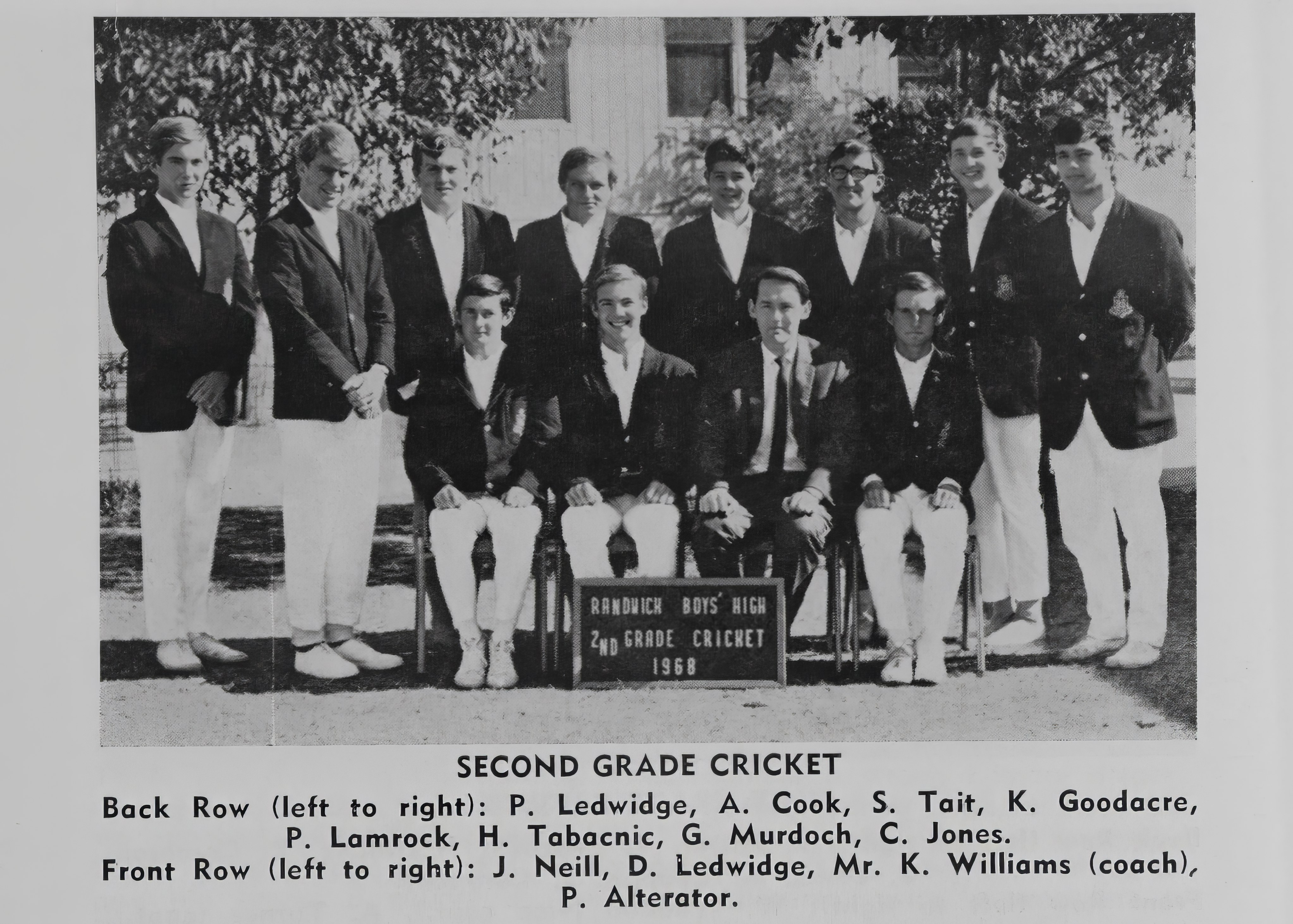 1968 Second Grade Cricket