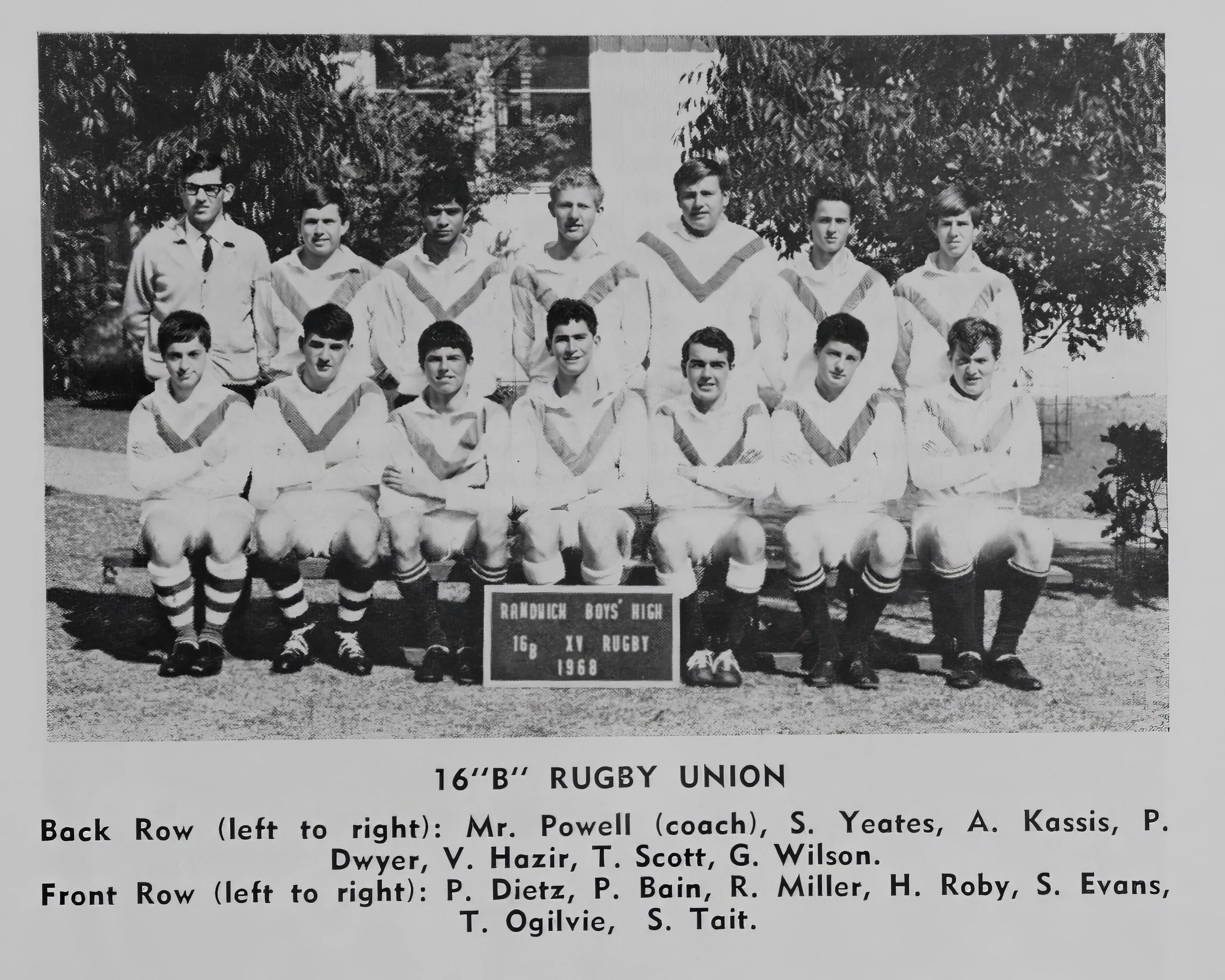 1968 16 B Rugby Union