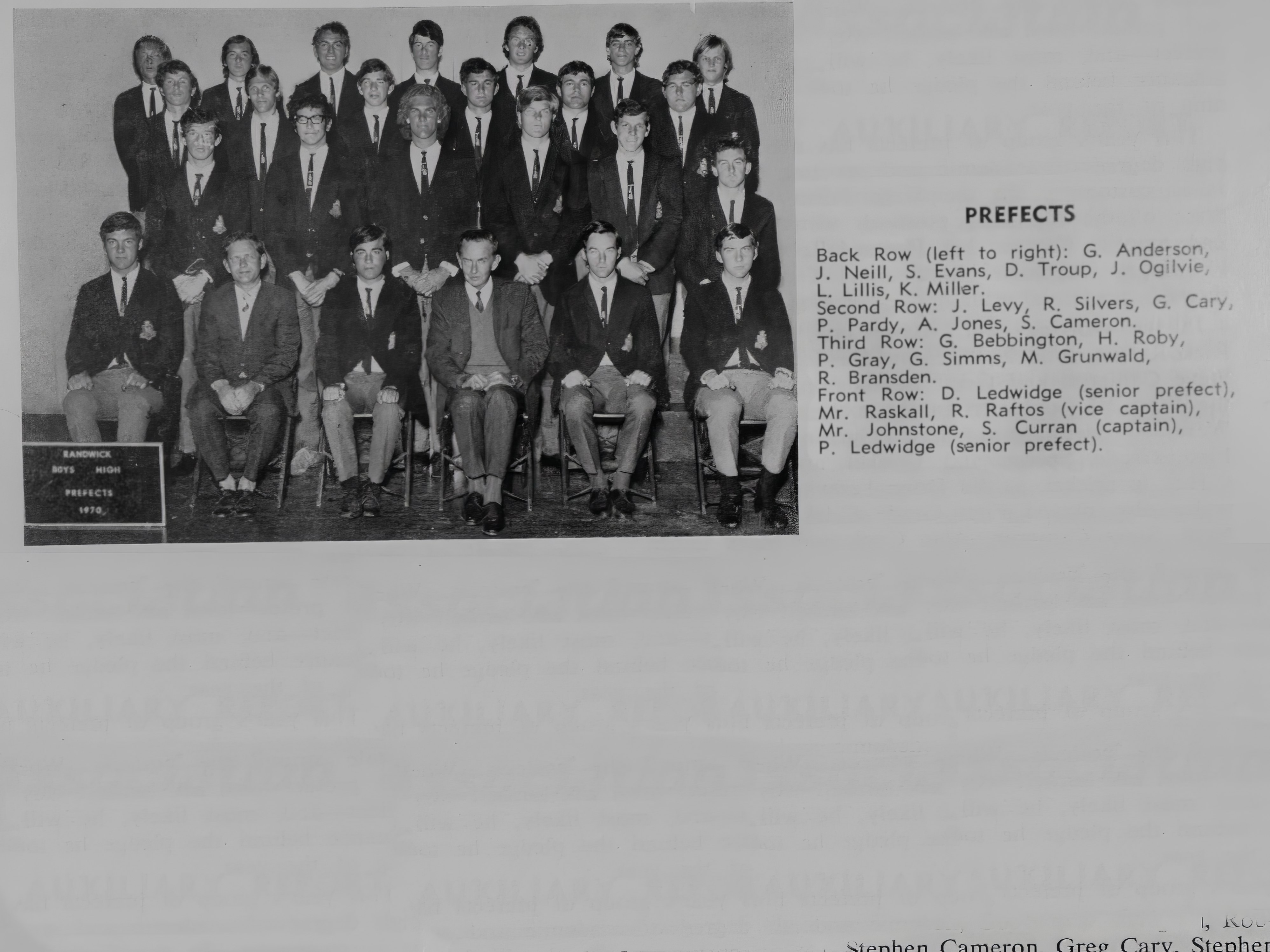 1970 Prefects