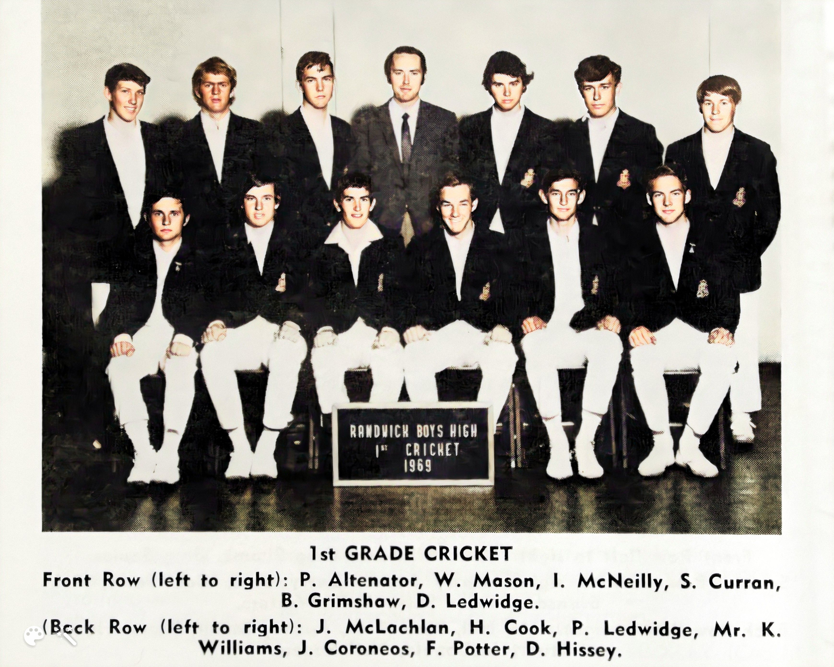 1969 1st Grade Cricket-Enhanced-Colorized